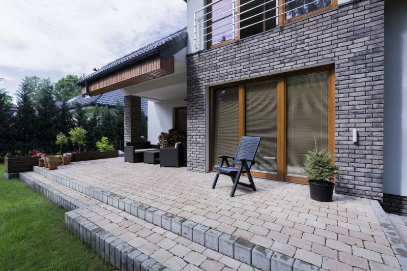 Outdoor seating area with pavers